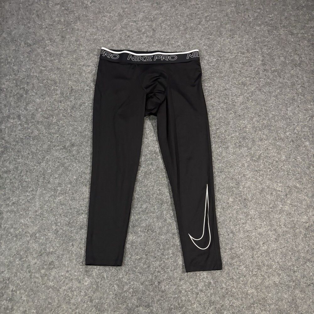 Nike Pro Dri-FIT 3/4 Training Tights Size Medium Black (DD1919-010)
